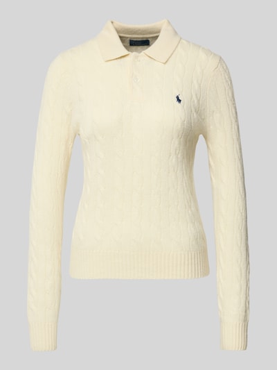 Polo Ralph Lauren Slim fit shirt met lange mouwen van wolmix met kasjmier Zand - 2