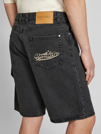 REVIEW Jeansshorts mit Stitchings Black 3