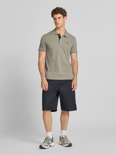 Champion Slim Fit Poloshirt mit Label-Stitching Hellgrau 1