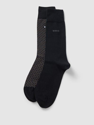 BOSS Socken mit Label-Detail im 2er-Pack Black 1