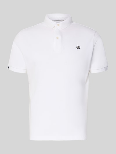 Produktfoto, Regular Fit Poloshirt mit Logo-Stitching von Superdry aus bawełna, kołnierzyk polo, krótki rękaw, długość tyłu w rozmiarze M: 67 cm