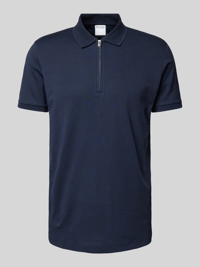 SELECTED HOMME Poloshirt met korte ritssluiting, model 'FAVE' Marineblauw - 2