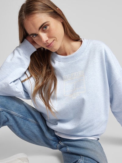 Tommy Hilfiger Oversized Sweatshirt mit Rundhalsausschnitt Hellblau 3