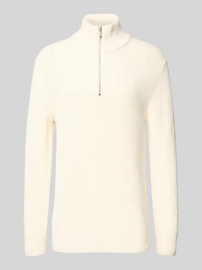 MCNEAL Strickpullover mit Troyer-Kragen Ecru 2