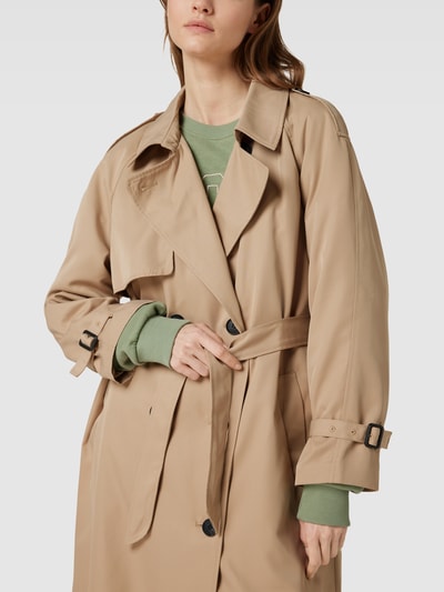 Only Trenchcoat met mouwtrensjes, model 'CHLOE' Zand - 3