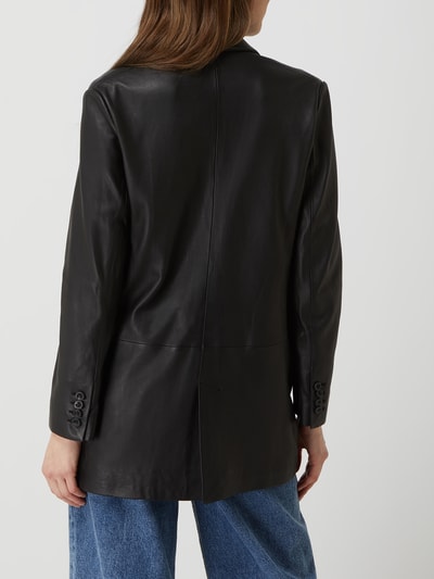 Studio AR Blazer aus Leder Modell 'Nayeema' Schwarz 5