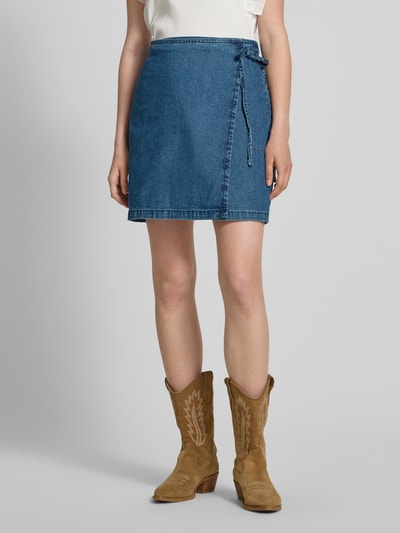 ICHI Jeansrok in wikkellook, model 'DALLAS' Jeansblauw - 4