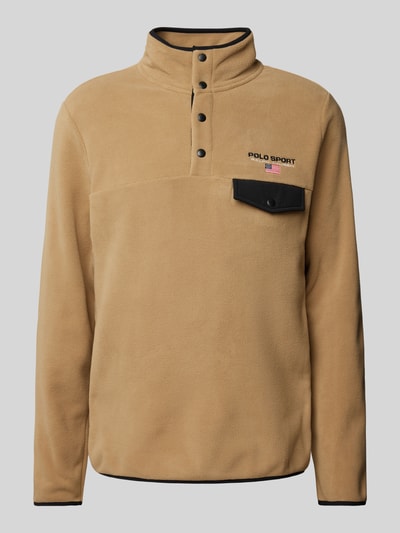 Polo Sport Sweter z dzianiny z wyhaftowanym logo Khaki 1