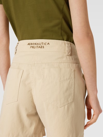 Aeronautica Militare Bermuda mit Label-Details Beige 3