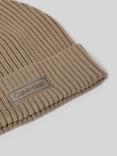 CK Calvin Klein Gebreide muts met kasjmier en labelpatch Camel - 2