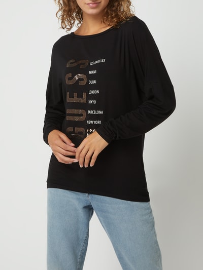 Guess Shirt mit Logo-Print Modell 'Sephora' Black 4