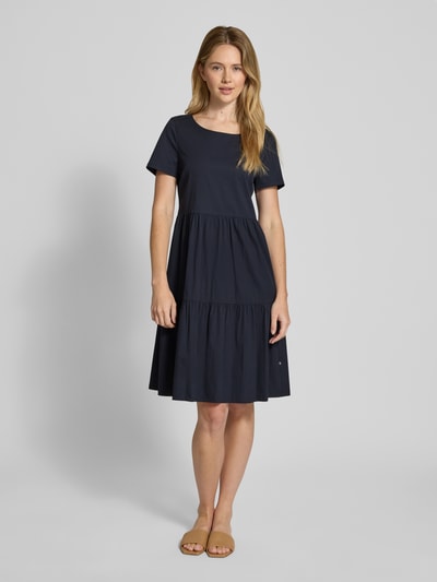 ROBE LÉGÈRE Knielange jurk in laagjeslook Marineblauw - 1