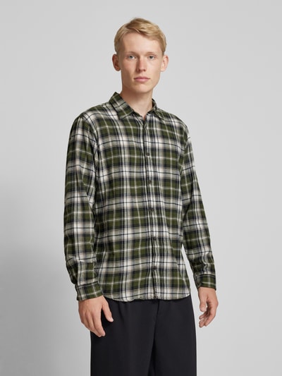 Jack & Jones Koszula casualowa o kroju regular fit z kołnierzykiem typu kent model ‘JOSHUA’ Ciemnozielony 4