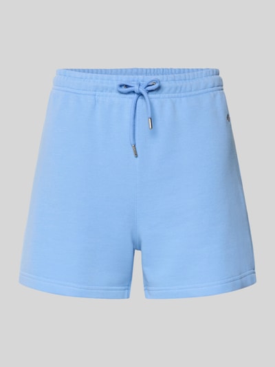 Produktfoto, Sweatshorts mit Eingrifftaschen und Label-Stitching von Gant aus Baumwoll-Mix in Hellblau, Regular-Fit, elastischer Bund, glatte Struktur