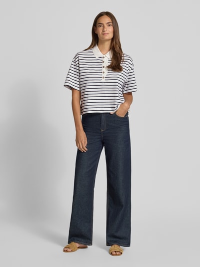 Christian Berg Woman poloshirt met korte knoopsluiting Donkerblauw - 1