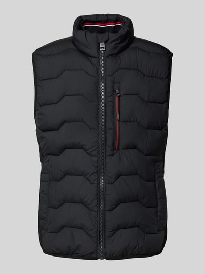 Tom Tailor Regular fit bodywarmer met borstzak met rits Zwart - 2