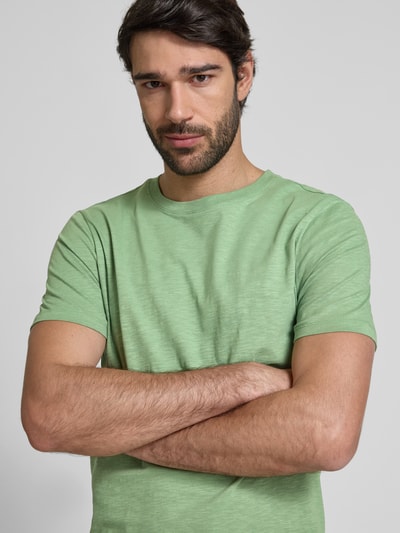 MCNEAL T-Shirt mit geripptem Rundhalsausschnitt Grass 3
