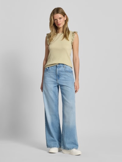 Marc O'Polo Denim Slim fit top van katoenmix Rietgroen - 1