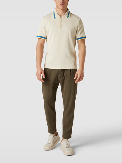 Gant Poloshirt mit Strukturmuster Offwhite 1