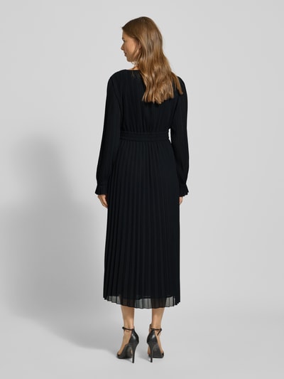 Jake*s Collection Midi-jurk met V-hals Zwart - 5