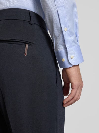 Cinque Stoffen broek met bandplooien, model 'Slato' Donkerblauw - 3