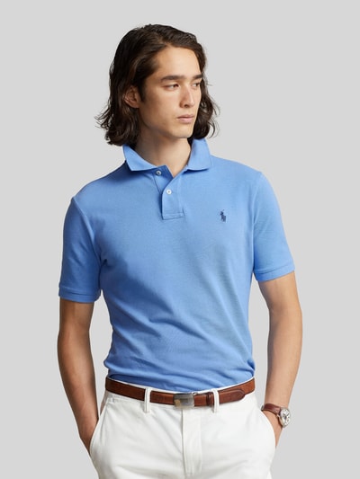 Polo Ralph Lauren Slim Fit Poloshirt aus reiner Baumwolle Bleu 4