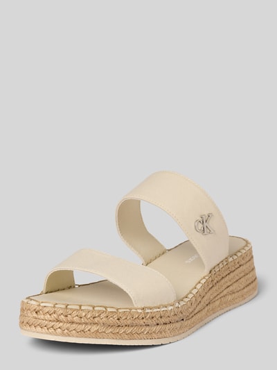Calvin Klein Jeans Sandalen mit Label-Detail Beige 1
