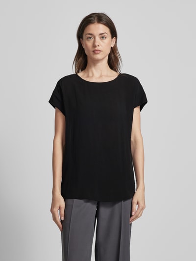 OPUS T-shirt met ronde hals, model 'SKITA' Zwart - 4