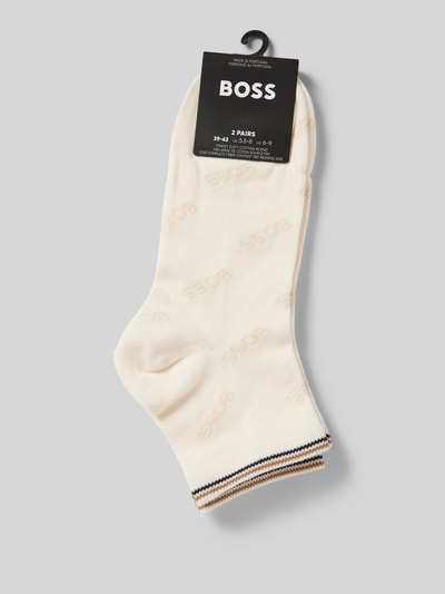 BOSS Socken mit Label-Print im 2er-Pack Weiss 3