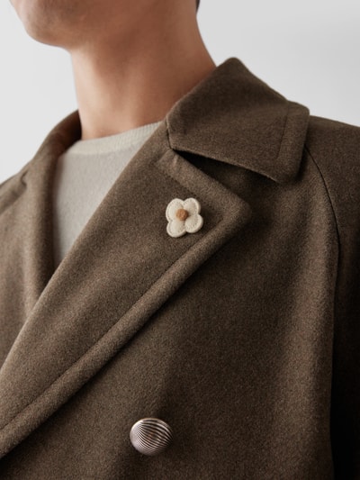 Lardini Trenchcoat aus Kaschmir-Mix Dunkelgrün 3