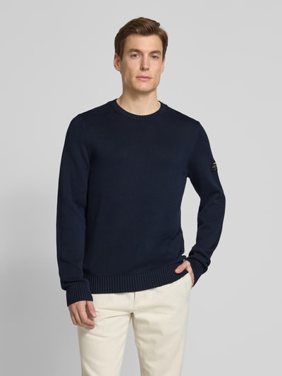 ECOALF Strickpullover mit Leinen-Anteil Modell 'TAIL' Marine 4