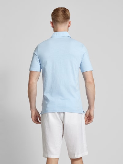 bugatti Slim Fit Poloshirt im unifarbenen Design Hellblau 5