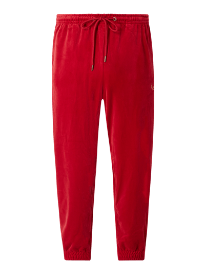 KARL KANI Sweatpants aus Samt  Dunkelrot 2