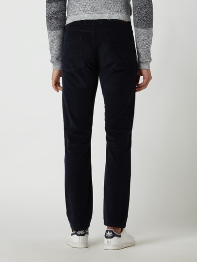 Montego Cordhose mit Stretch-Anteil in gerader Passform  Marineblau 5