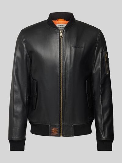 Original Bombers Jas in leerlook Zwart - 2