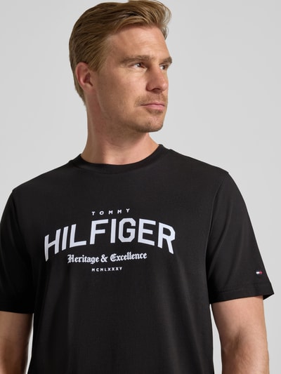 Tommy Hilfiger Regular Fit T-Shirt aus reiner Baumwolle Black 3