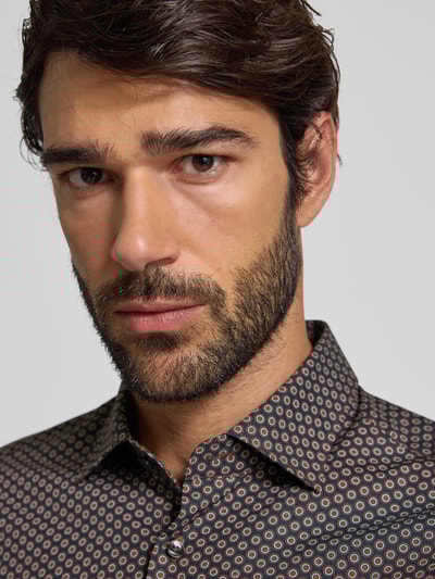 SEIDENSTICKER REGULAR FIT Regular Fit Business-Hemd mit Kentkragen Dunkelbraun 3