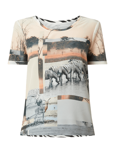 Marc Cain T-Shirt aus Seide mit Animal-Print  Beige 2