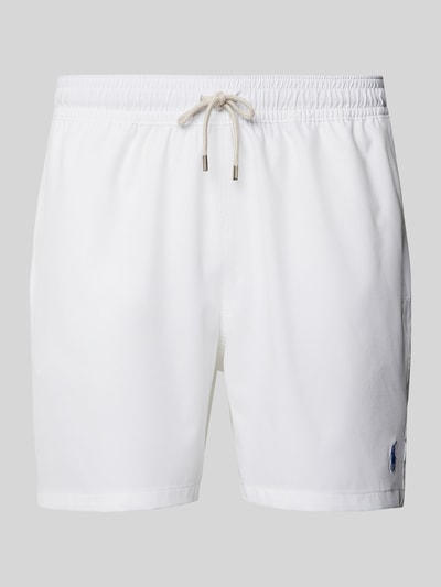 Polo Ralph Lauren Underwear Spodenki kąpielowe w jednolitym kolorze z elastycznym pasem Biały 1