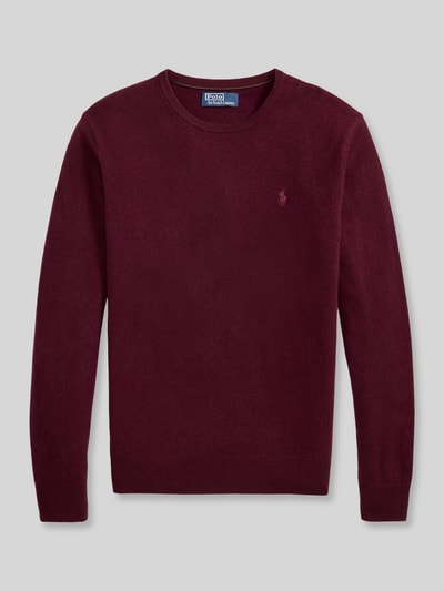 Polo Ralph Lauren Regular Fit Pullover aus reiner Wolle Bordeaux 2