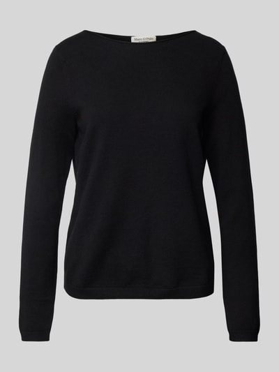 Marc O'Polo Regular fit pullover met boothals Zwart - 2