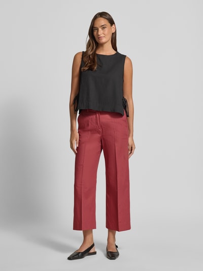 Weekend Max Mara regular fit linnen broek van mix van katoen en linnen model 'ZIRCONE' Donkerrood - 1
