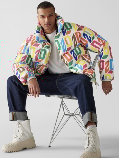Dsquared2 Daunenjacke mit Allover-Logo Grün 6