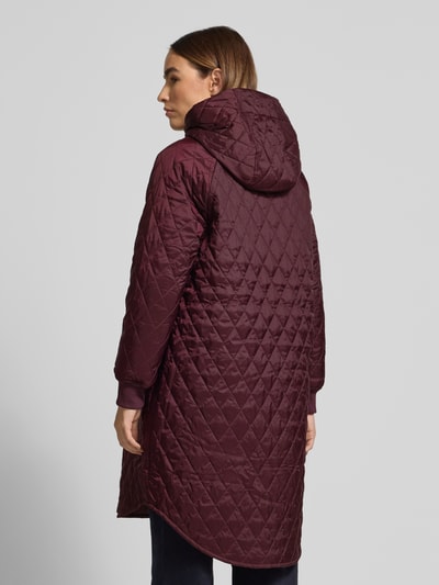 Barbour Relaxed Fit Steppmantel mit Cordbesatz Modell 'HILARY' Bordeaux 5