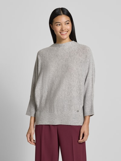 s.Oliver BLACK LABEL Loose Fit Pullover aus Woll-Kaschmir-Mix  Hellgrau 4