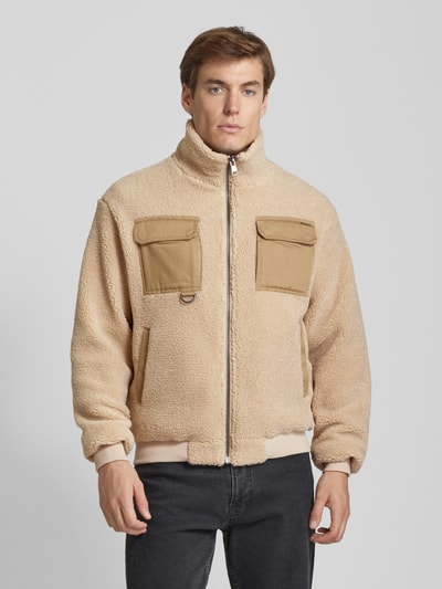 Antony Morato Jacke aus Teddyfell mit Brusttaschen Beige 4