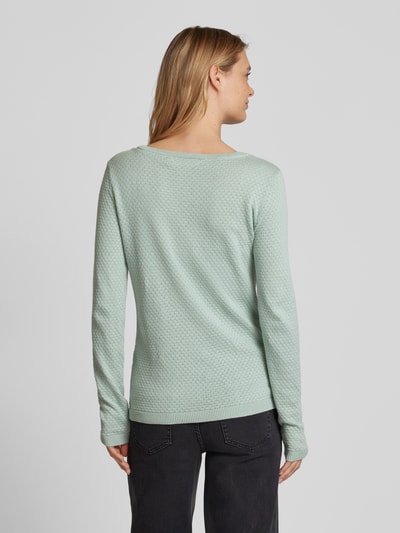 Vero Moda  Strickpullover aus reiner Baumwolle mit Rundhalsausschnitt Modell 'CARE' Schilf 5