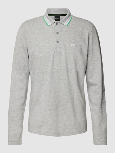 BOSS Green Poloshirt mit Label-Stitching 'Plisy' Hellgrau 2