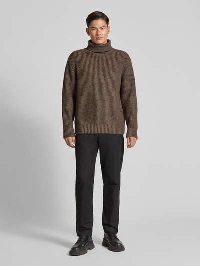 SELECTED HOMME Relaxed fit coltrui van wolmix Middenbruin - 1