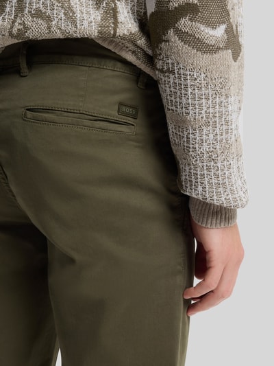 BOSS Orange Slim Fit Chino aus Baumwoll-Mix Modell 'CHINO SLIM' Oliv 3